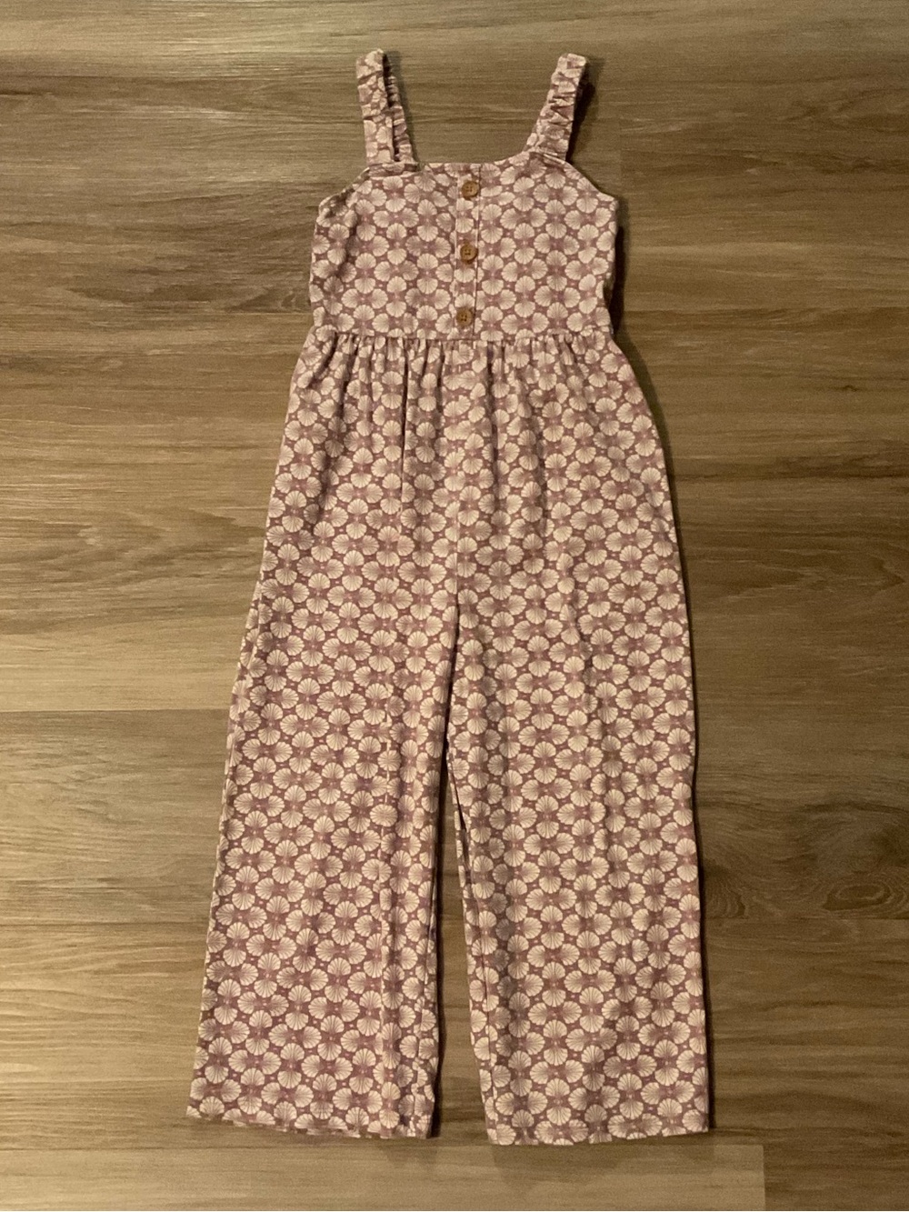 OshKosh B'gosh | Mauve Pink Floral Strap Jumpsuit